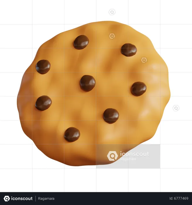 Chocolate Chip Cookie  3D Icon