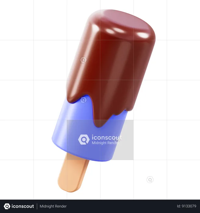 Chocolate Chip Ice Cream  3D Icon