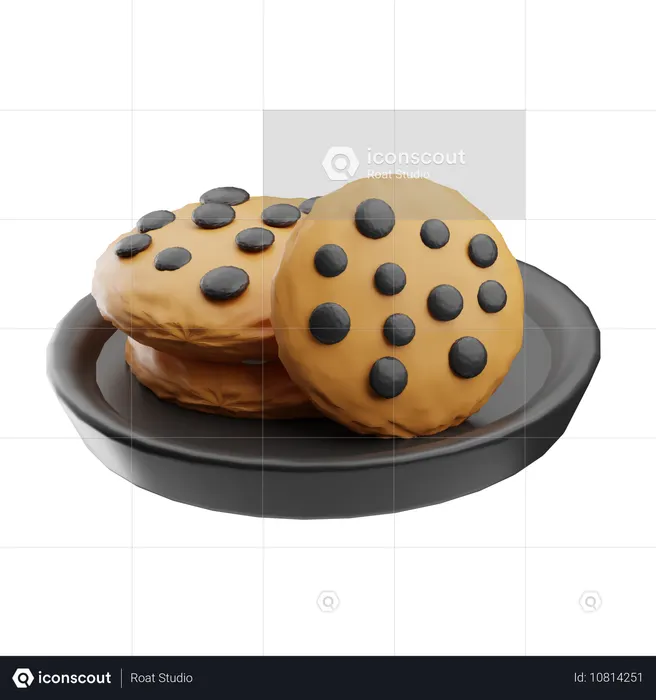 Chocolate Cookies  3D Icon
