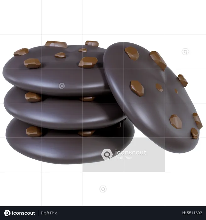Chocolate Cookies  3D Icon