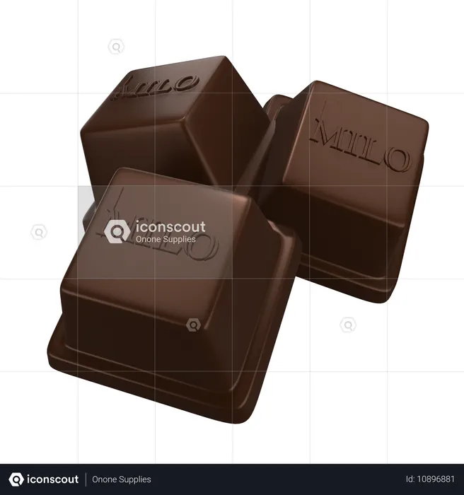 Chocolate Cube  3D Icon