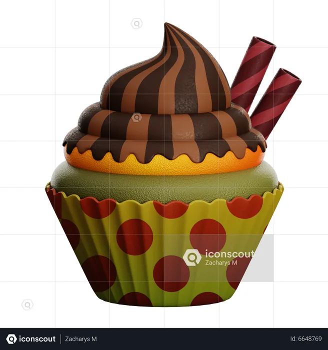 CHOCOLATE CUPCAKE  3D Icon