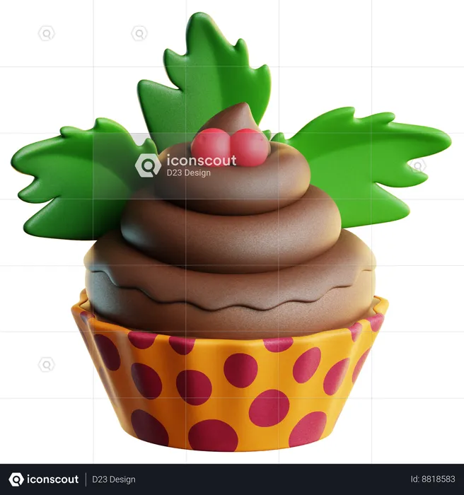 Chocolate Cupcakes  3D Icon