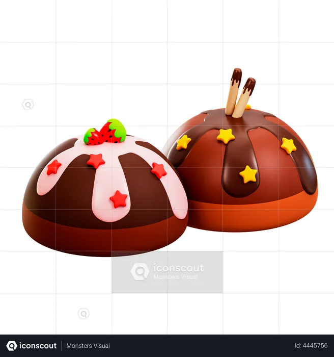 Chocolate Dessert  3D Illustration