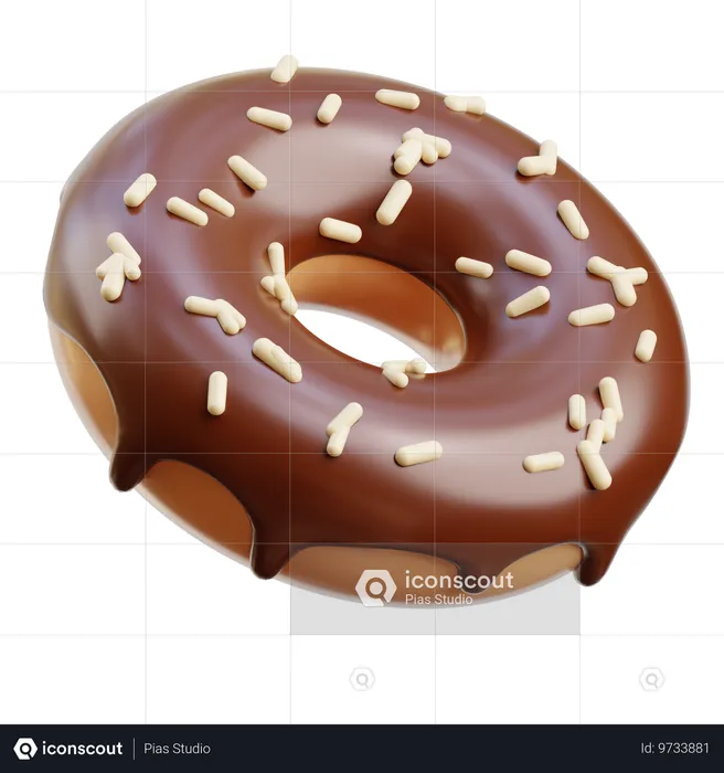 Chocolate donut  3D Icon