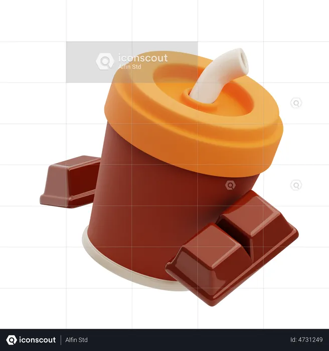 Chocolate Drink  3D Illustration