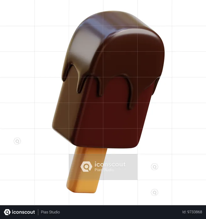 Chocolate  ice cream  3D Icon