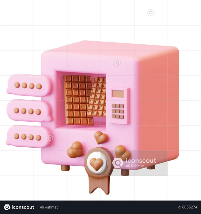 Chocolate In Fridge  3D Icon
