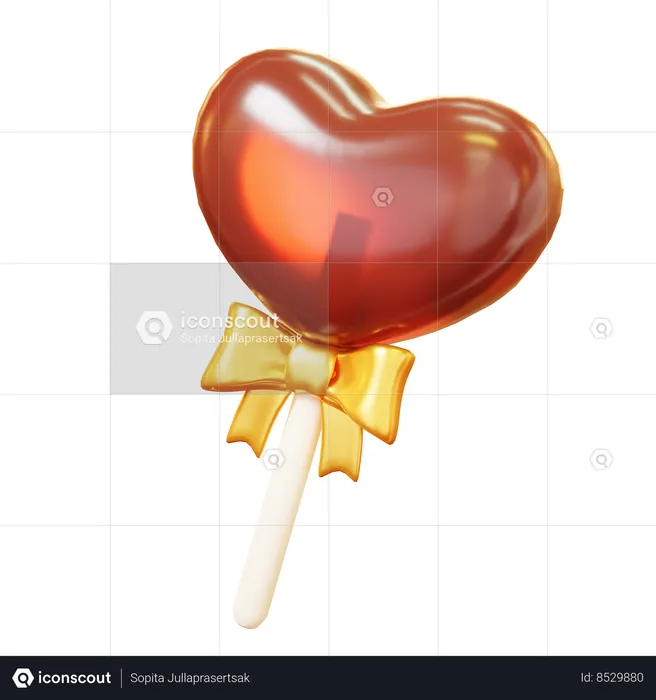 Chocolate Lollipop  3D Icon