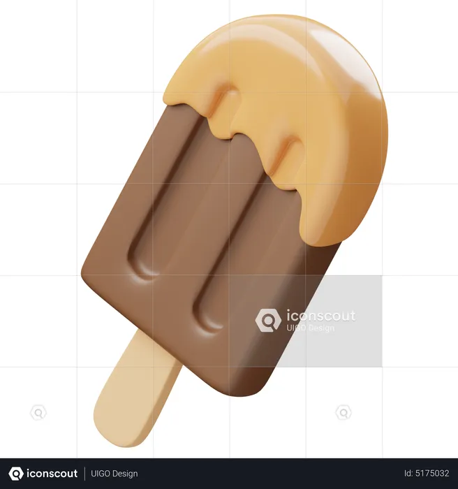 Chocolate Lolly  3D Icon
