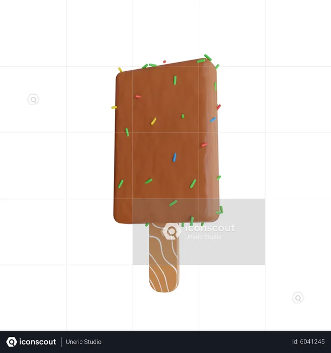 Chocolate Lolly  3D Icon
