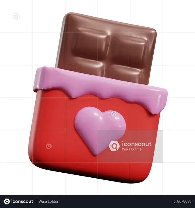 Chocolate Love  3D Icon