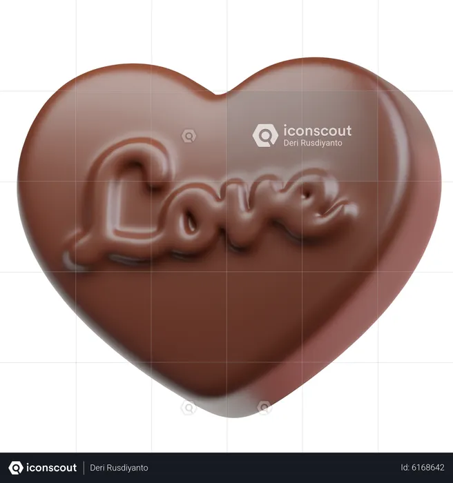 Chocolate Love  3D Icon