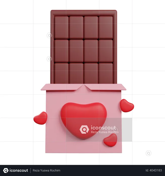Chocolate Love  3D Illustration