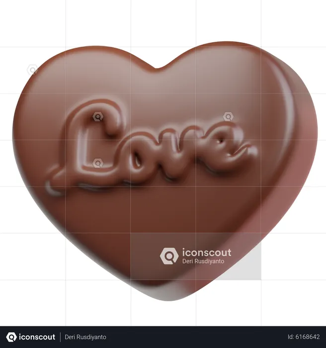 Chocolate Love  3D Icon