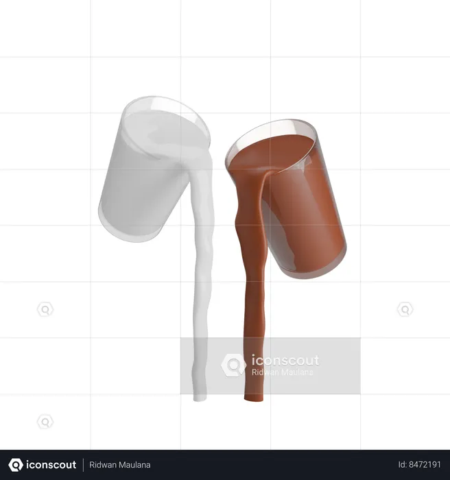 Chocolate milkshake  3D Icon