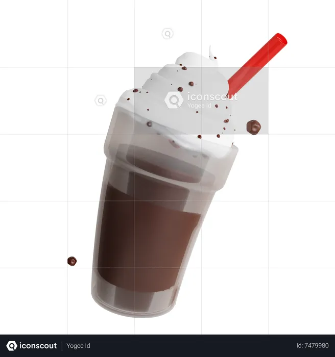 Chocolate Milkshake  3D Icon