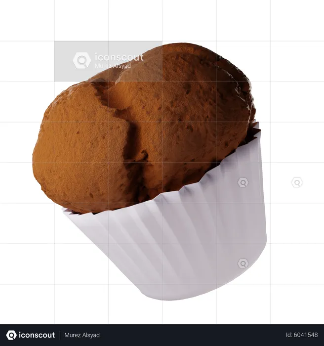 Chocolate Muffin  3D Icon
