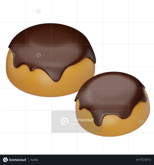 Nastar de chocolate  3D Icon