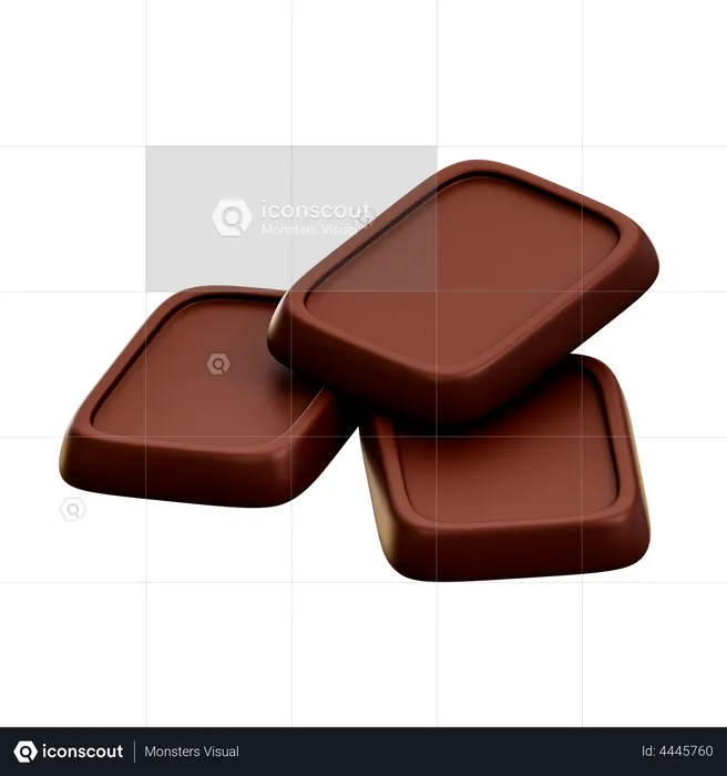 Chocolate negro  3D Illustration