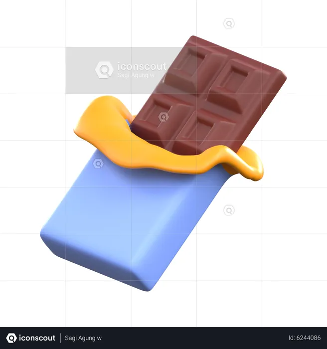 Chocolate negro  3D Icon