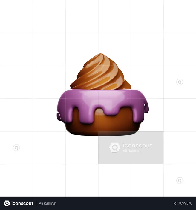 Chocolate Pastry  3D Icon