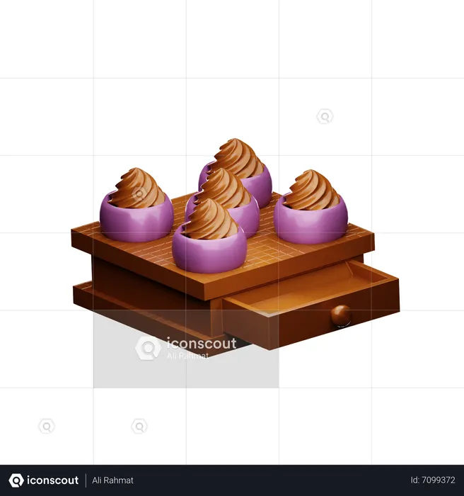 Chocolate Pastry  3D Icon