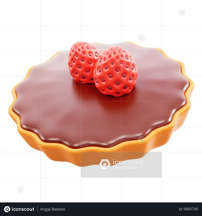 チョコレートパイ  3D Icon