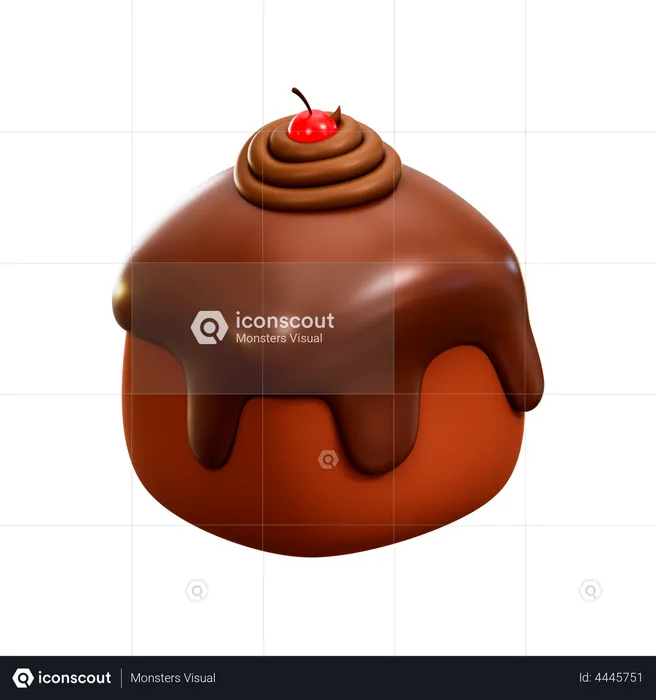 Chocolate Pinch Cake  3D Illustration