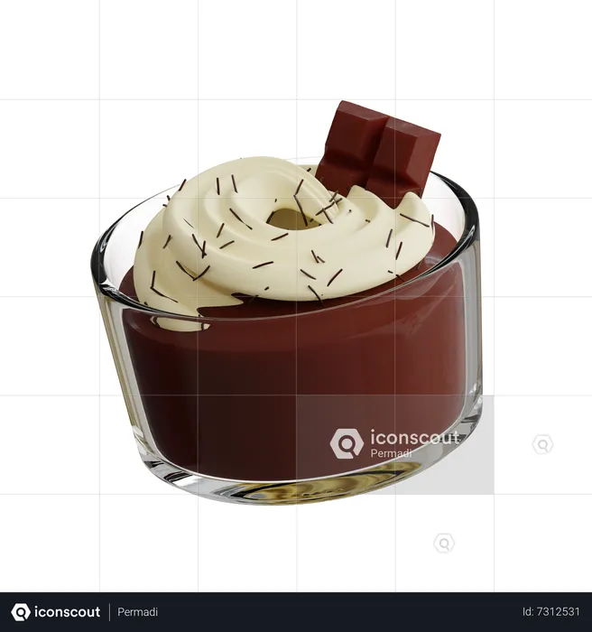 Chocolate Pudding  3D Icon