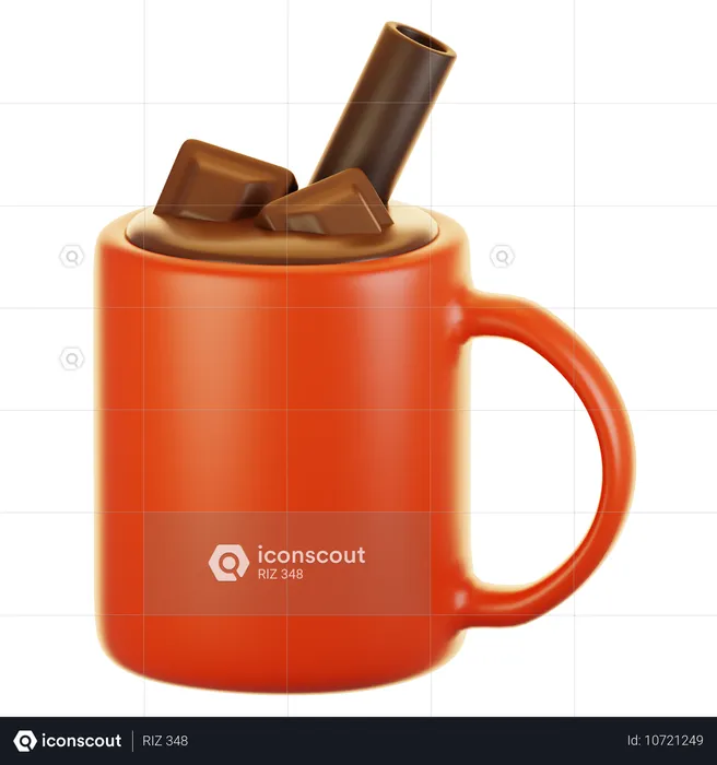 Chocolate quente  3D Icon