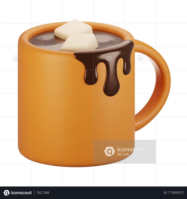 Chocolate quente  3D Icon