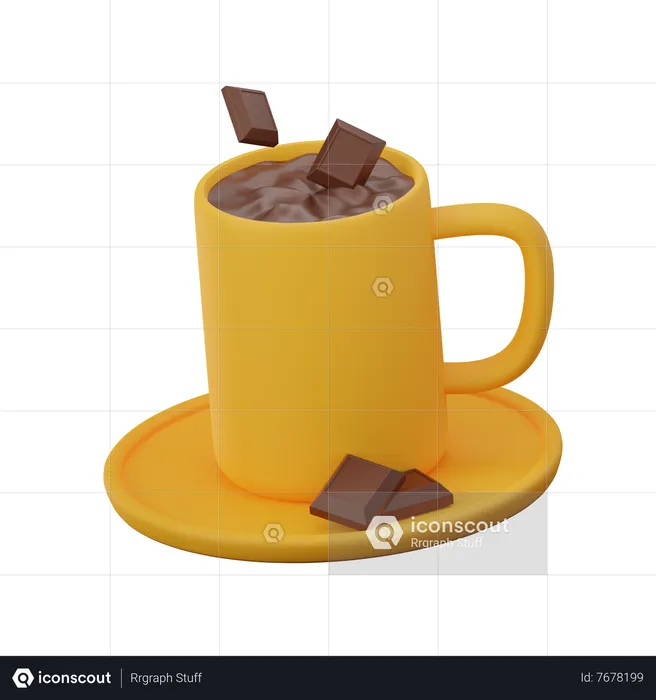 Chocolate quente  3D Icon