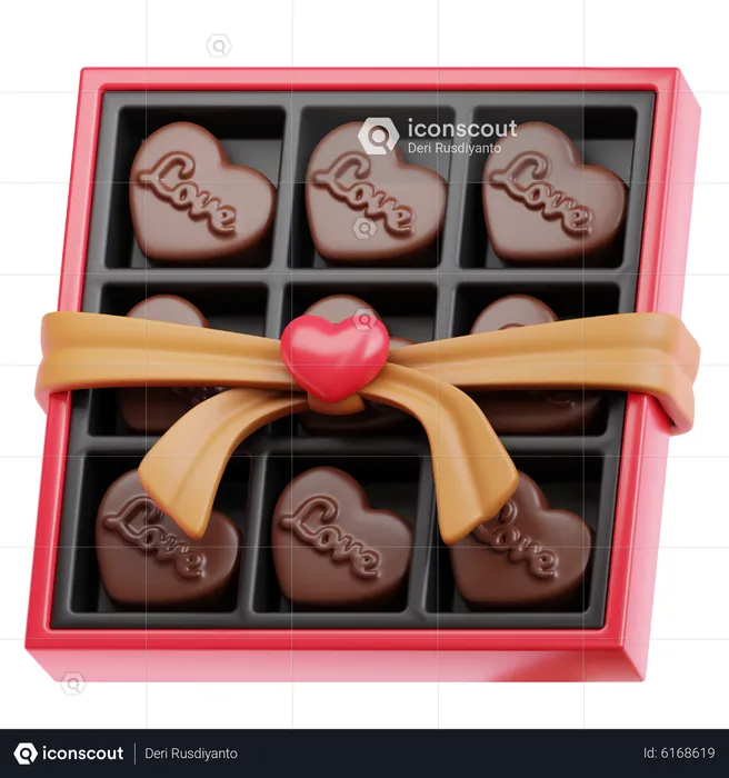 Chocolate de san valentin  3D Icon