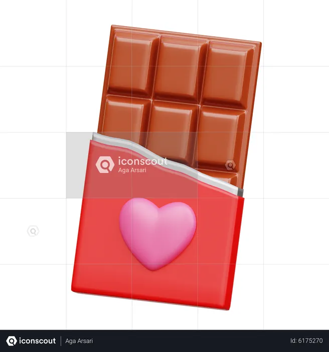 Chocolate de san valentin  3D Icon