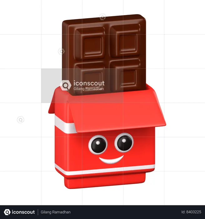 Chocolate Smile Emoji 3D Icon