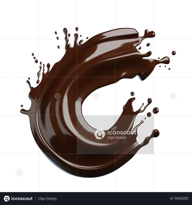 Chocolate Splash  3D Icon