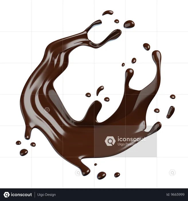 Chocolate Splash  3D Icon