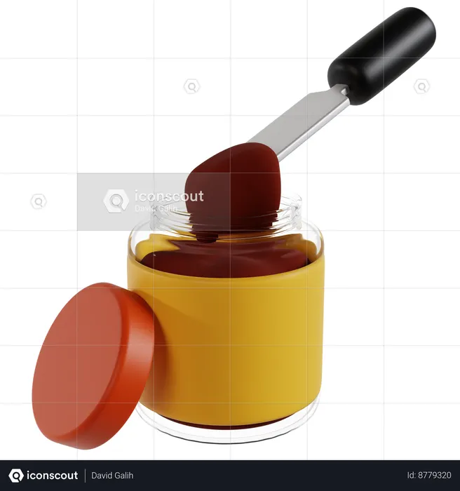 Chocolate Spread Delight  3D Icon