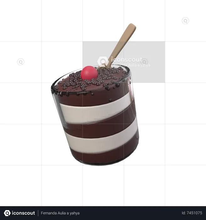 Chocolate Tiramisu  3D Icon