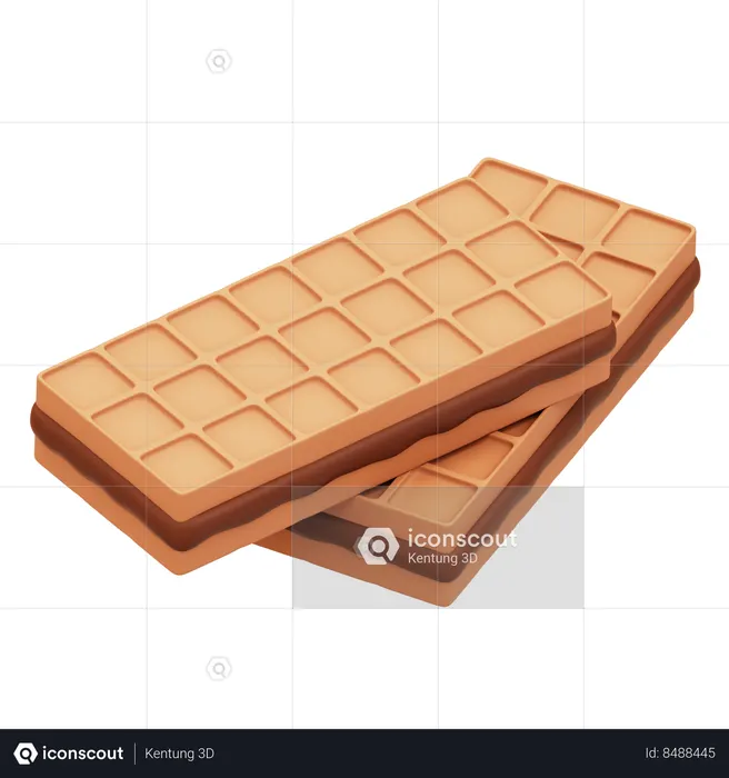 Chocolate Wafer  3D Icon