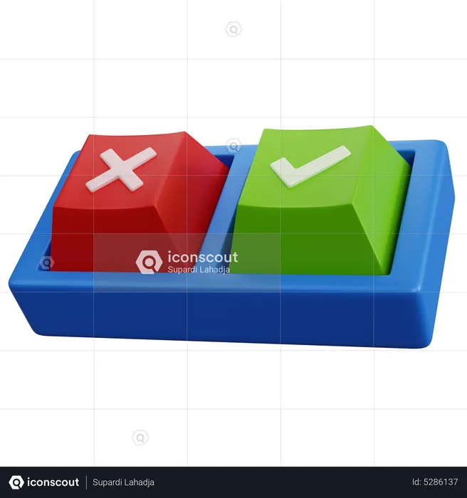 Choice Button  3D Icon
