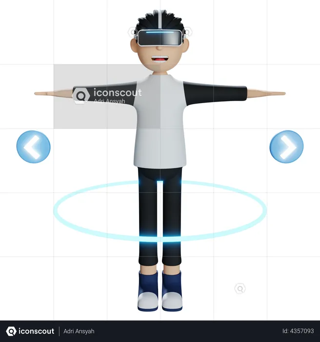 Choose avatar in Metaverse  3D Illustration