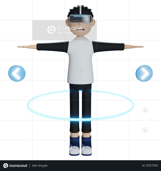 Choose avatar in Metaverse 3D Illustration