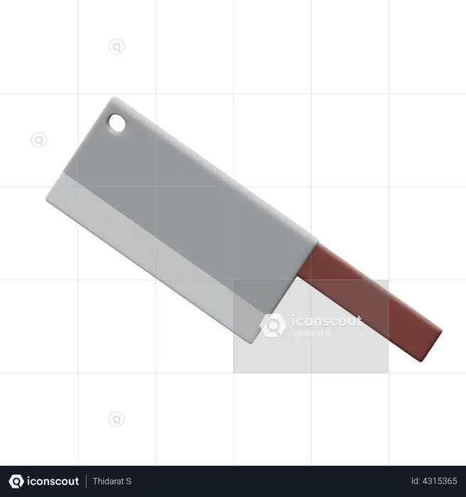 Chop knife  3D Illustration