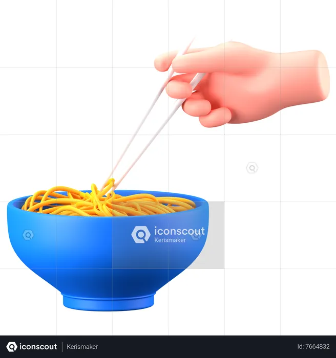 Chopstick Noodle  3D Icon