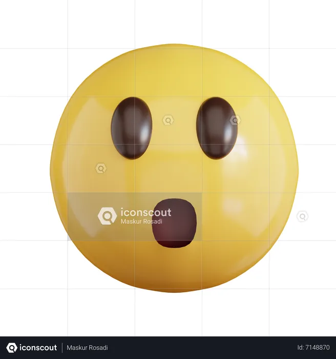 Emoji choqué Emoji 3D Icon