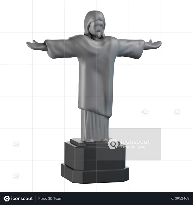 Christ the Redeemer  3D Illustration