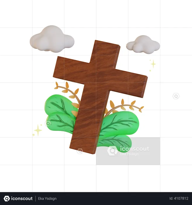 Christian cross  3D Illustration