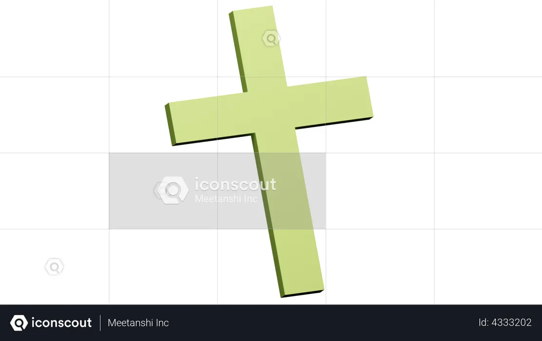 Christian Cross  3D Illustration